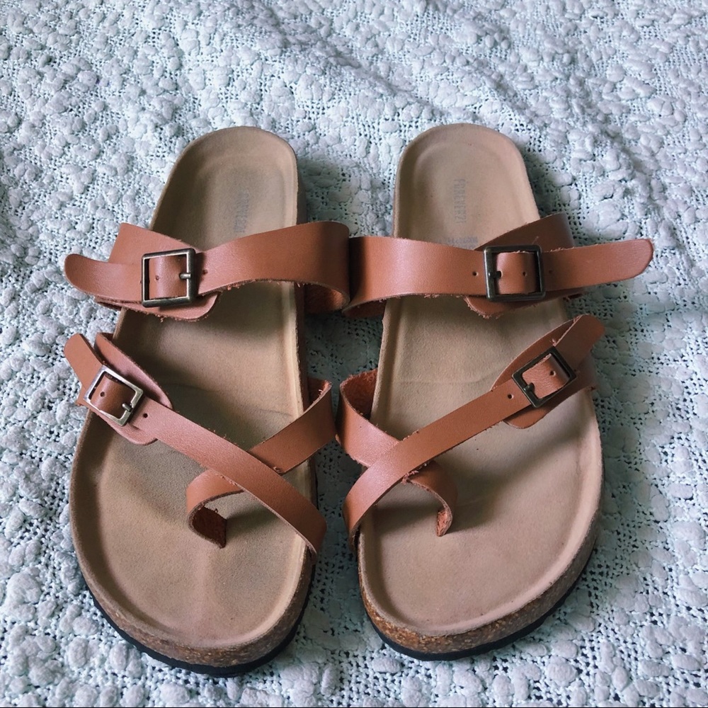 brown sandals